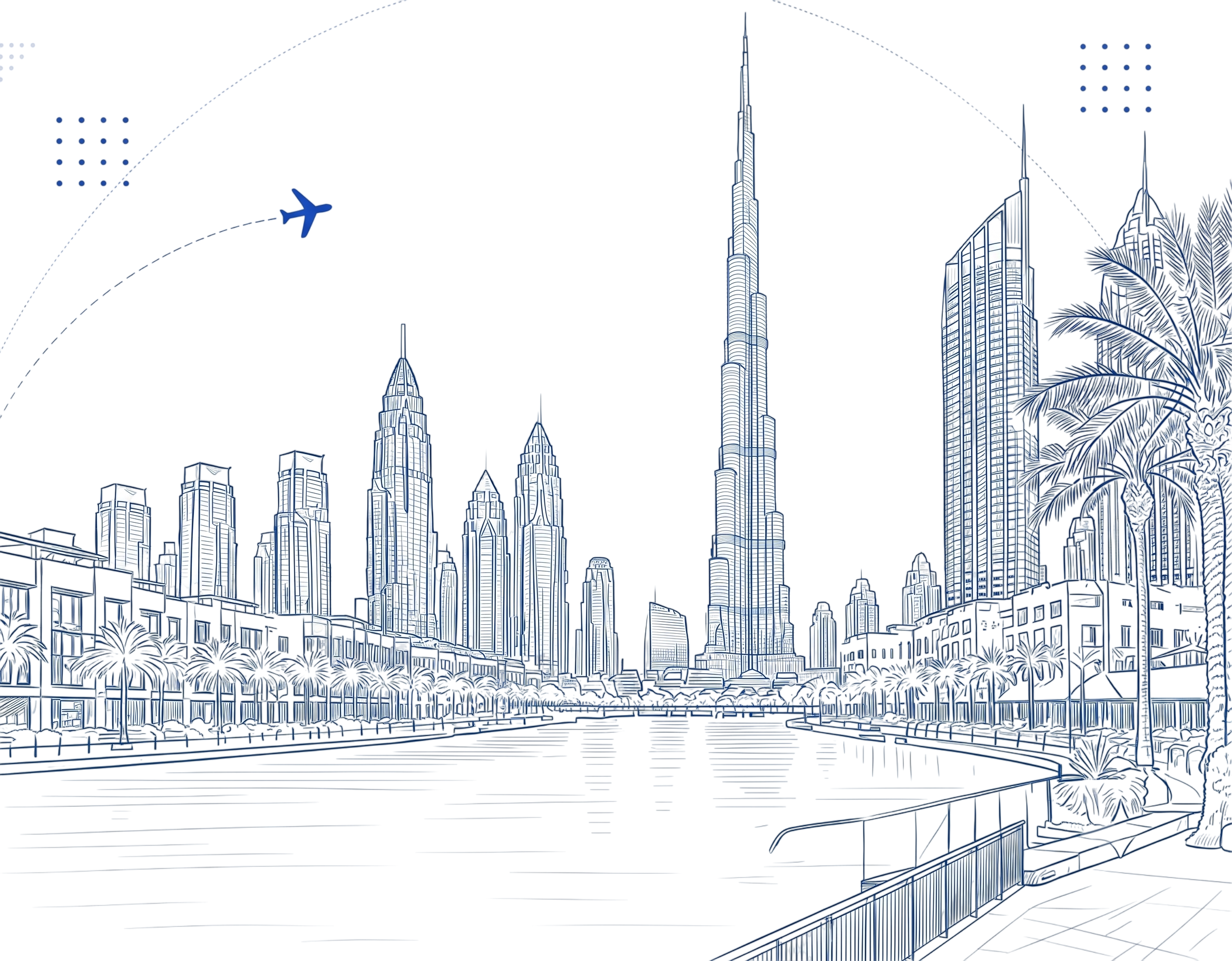Burj Khalifa Sketch Graphic