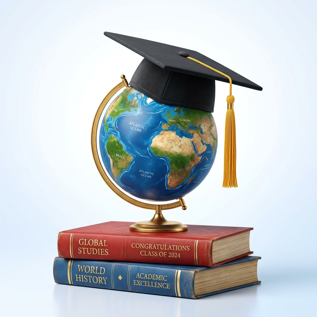 Graduation Cap & Globe