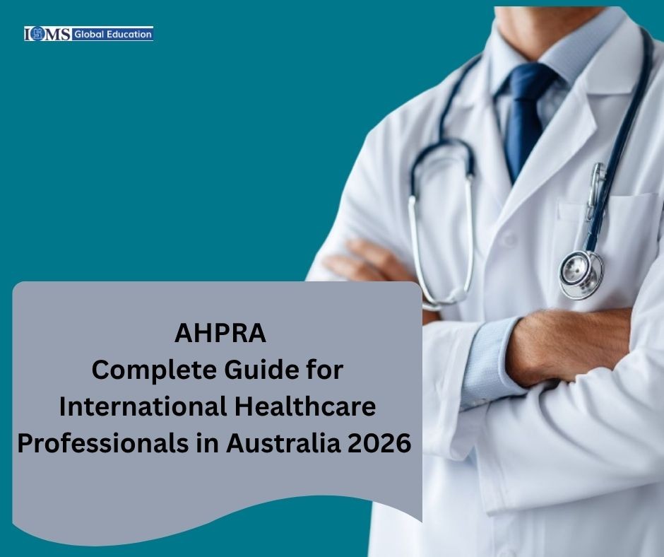 Doctor with stethoscope promoting AHPRA Complete Guide 2026 for international healthcare professionals in Australia