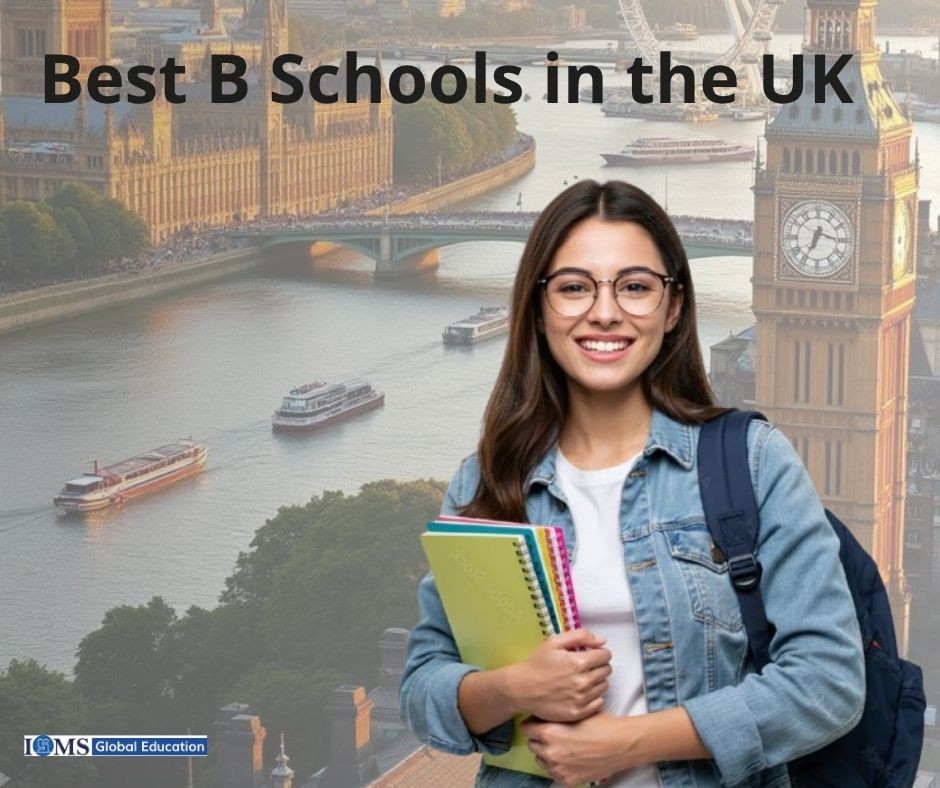 Student in London with Big Ben promoting Best B Schools in the UK for global business studies and MBA opportunities.