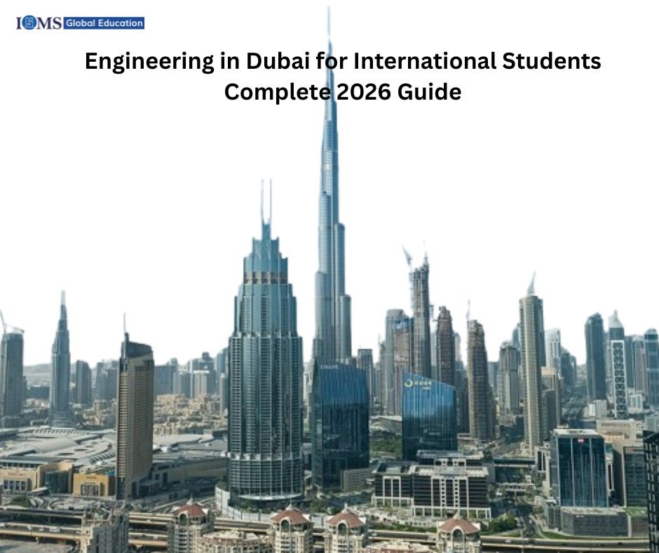 Stunning Dubai skyline with Burj Khalifa showcasing engineering marvels; ISMS Global Education's complete 2026 guide for international students studying engineering in Dubai.