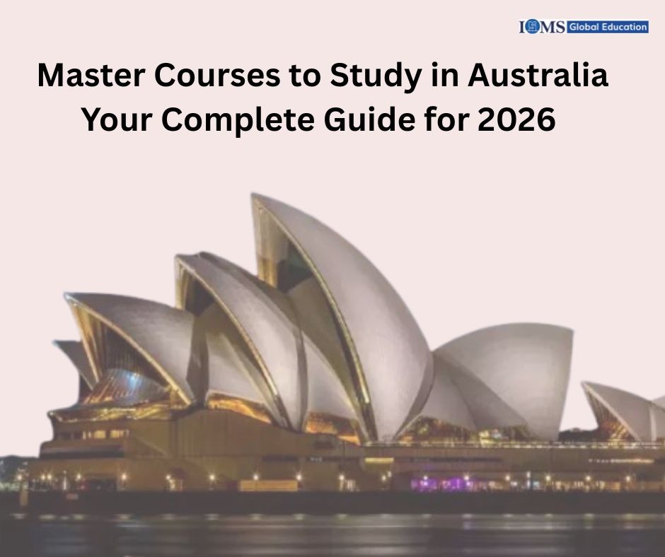 Master courses in Australia guide 2026 featuring the Sydney Opera House and study abroad opportunities for students.