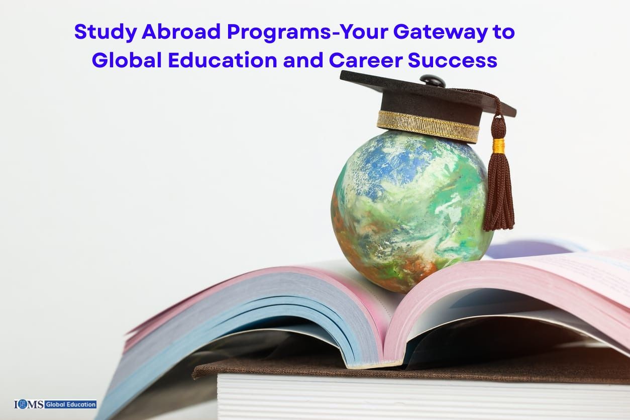 An educational promotional image featuring a small, hand-painted globe wearing a black graduation cap with a brown tassel. The background is a clean, solid white. At the top, bold purple text reads: