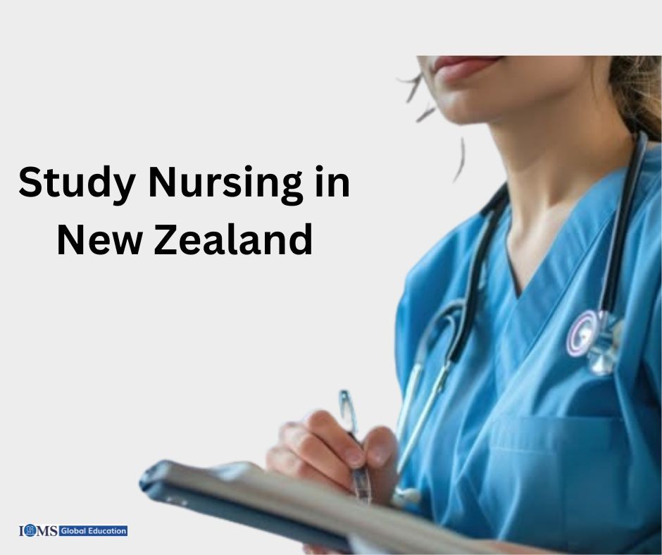 Female nursing student writing on a clipboard while studying nursing in New Zealand for international students and healthcare careers.