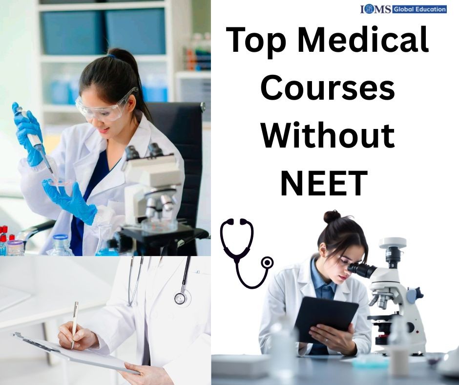 Student researchers working in a laboratory, highlighting top medical courses after 12th without NEET and healthcare career opportunities.