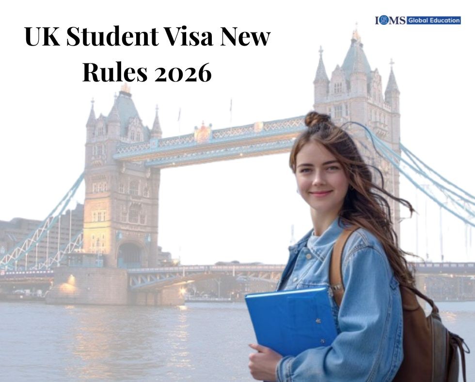 Student in London with Tower Bridge highlighting UK Student Visa Rule 2026 updates, visa requirements, and study in the UK guidance.